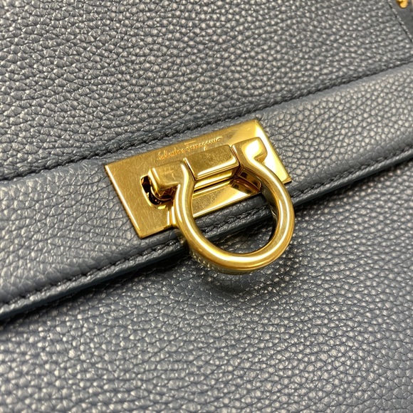SOLD Salvatore Ferragamo Sofia Satchel Smooth Leather Small - Picture 3 of 15